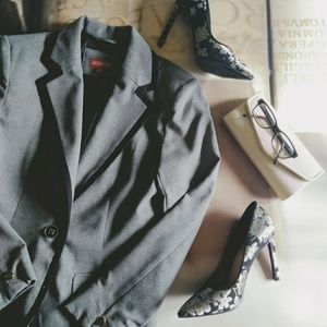 Grey & Black Blazer NWOT